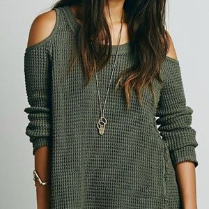 Free People Cold Shoulder Long Sleeve